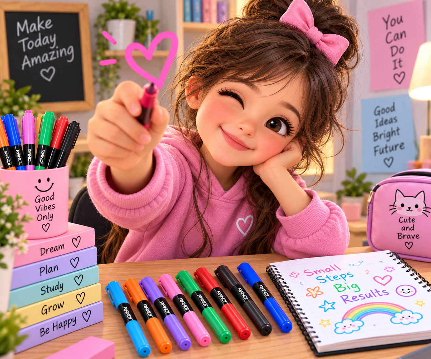 🖊️ أقلام جِل ملونة RANDI 0.5 – مجموعة 8 ألوان - الصورة 3