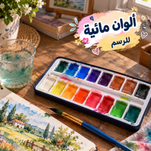 ألوان مائية للرسم – مجموعة ألوان مع فرشاة
