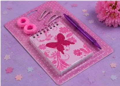 طقم بناتي كيوت – دفتر ملاحظات مع قلم وإكسسوارات شعر 🎀🩷 - الصورة 6